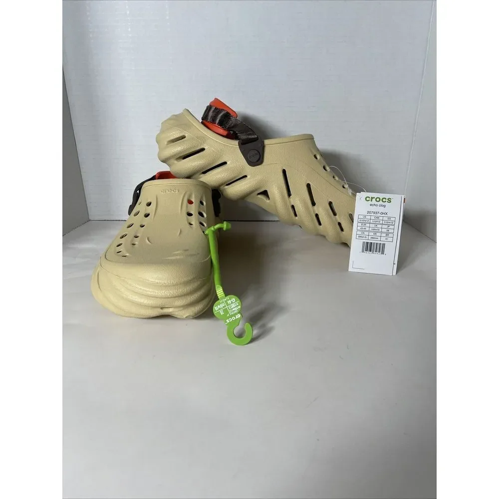 Unisex Clogs Crocs‎ Echo Clog Sesame 207937 M 10/W 12